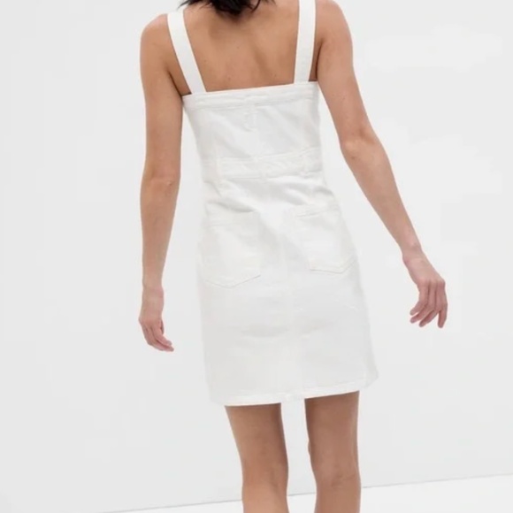 GAP White Denim Button Front Dress, Sz 10, like new! - Picture 2 of 7